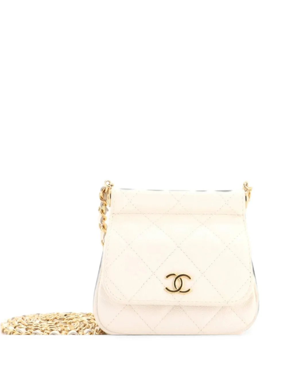 Bar Clutch on Chain Quilted Caviar Mini crossbody bag