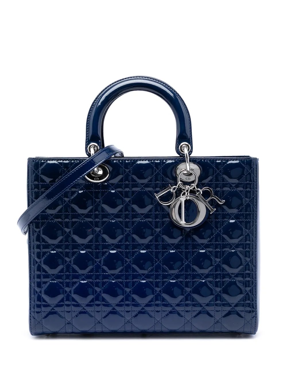 2013 Large Patent Cannage Lady Dior satchel