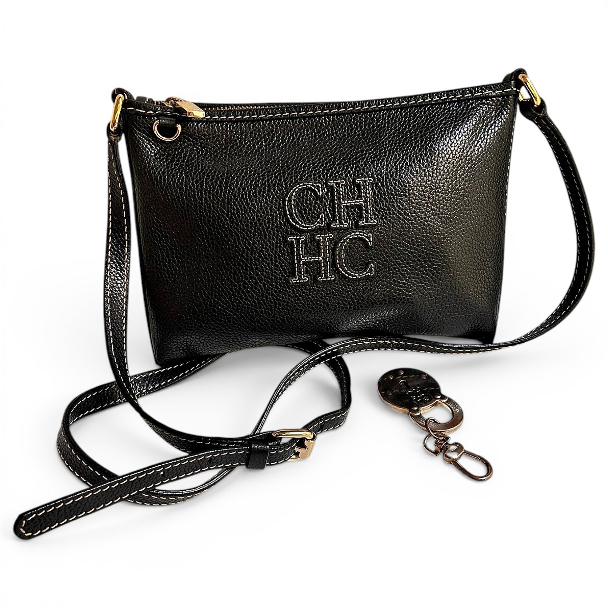 Leather clutch bag