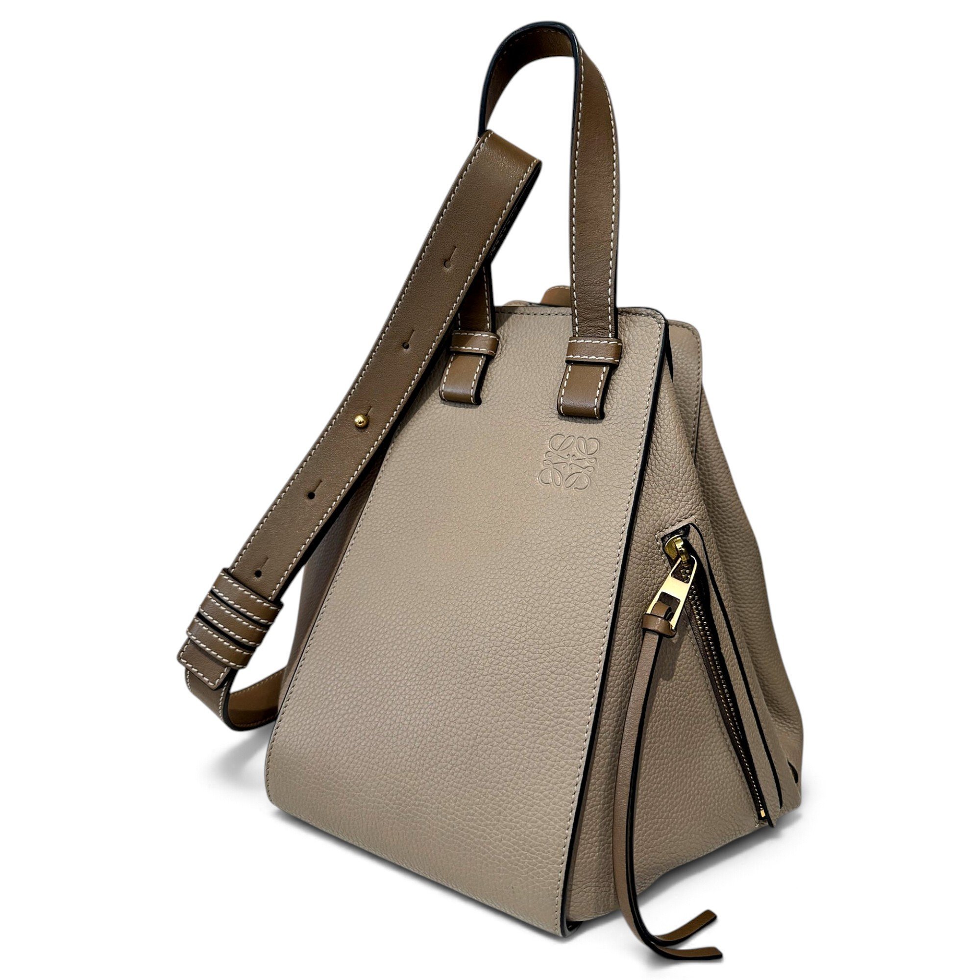 Hammock leather handbag