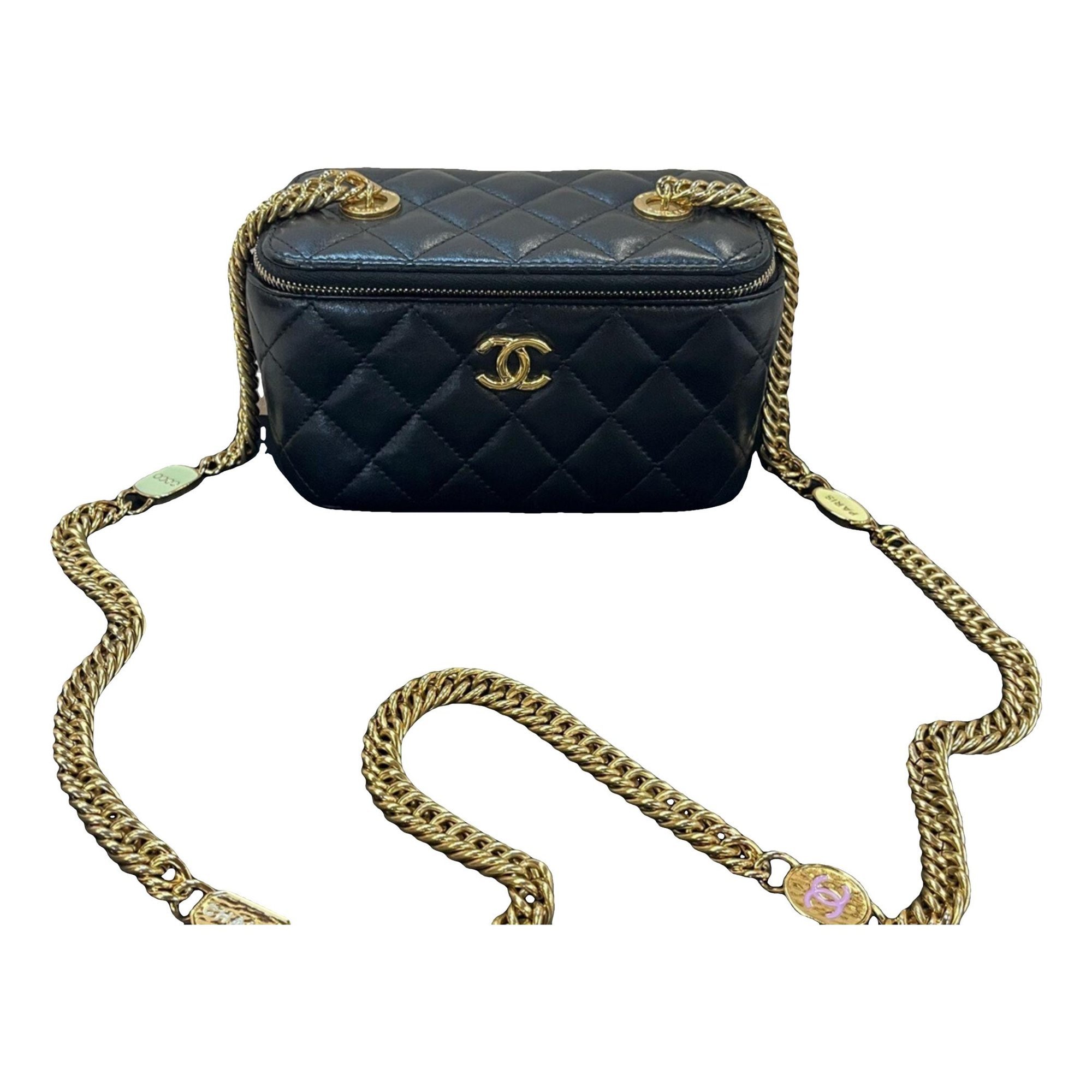 Trendy CC Vanity leather handbag