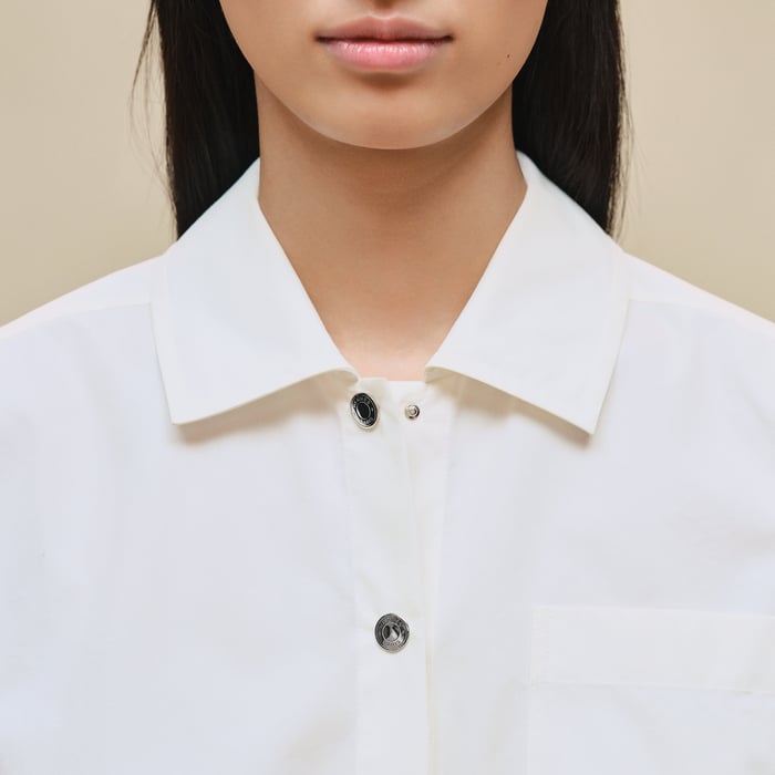 Blanc Cassé Sleeveless Drawstring Shirt