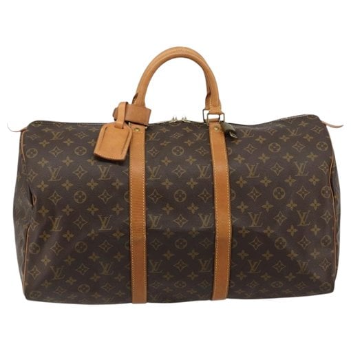 Louis Vuitton Keepall leather travel bag