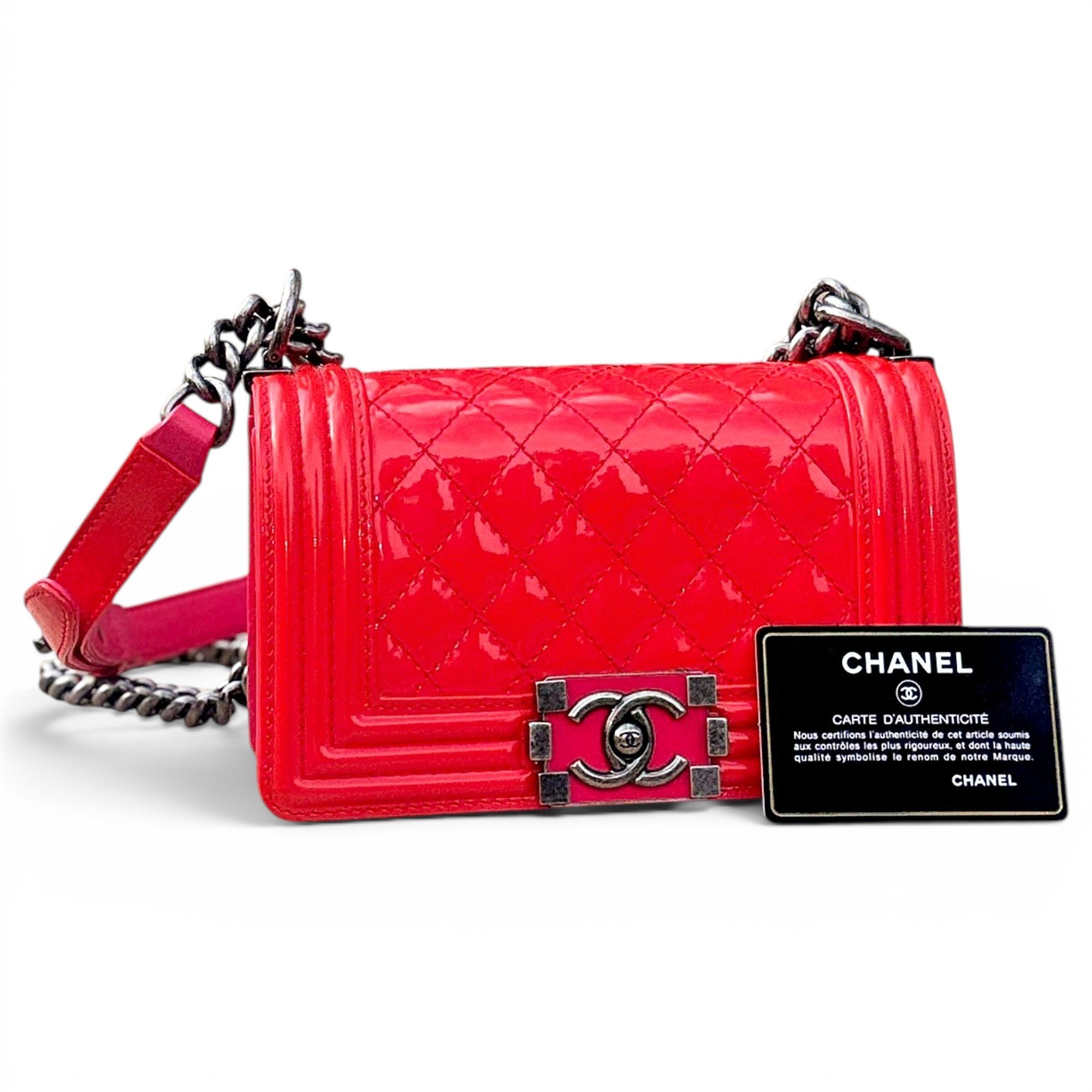 Boy patent leather crossbody bag