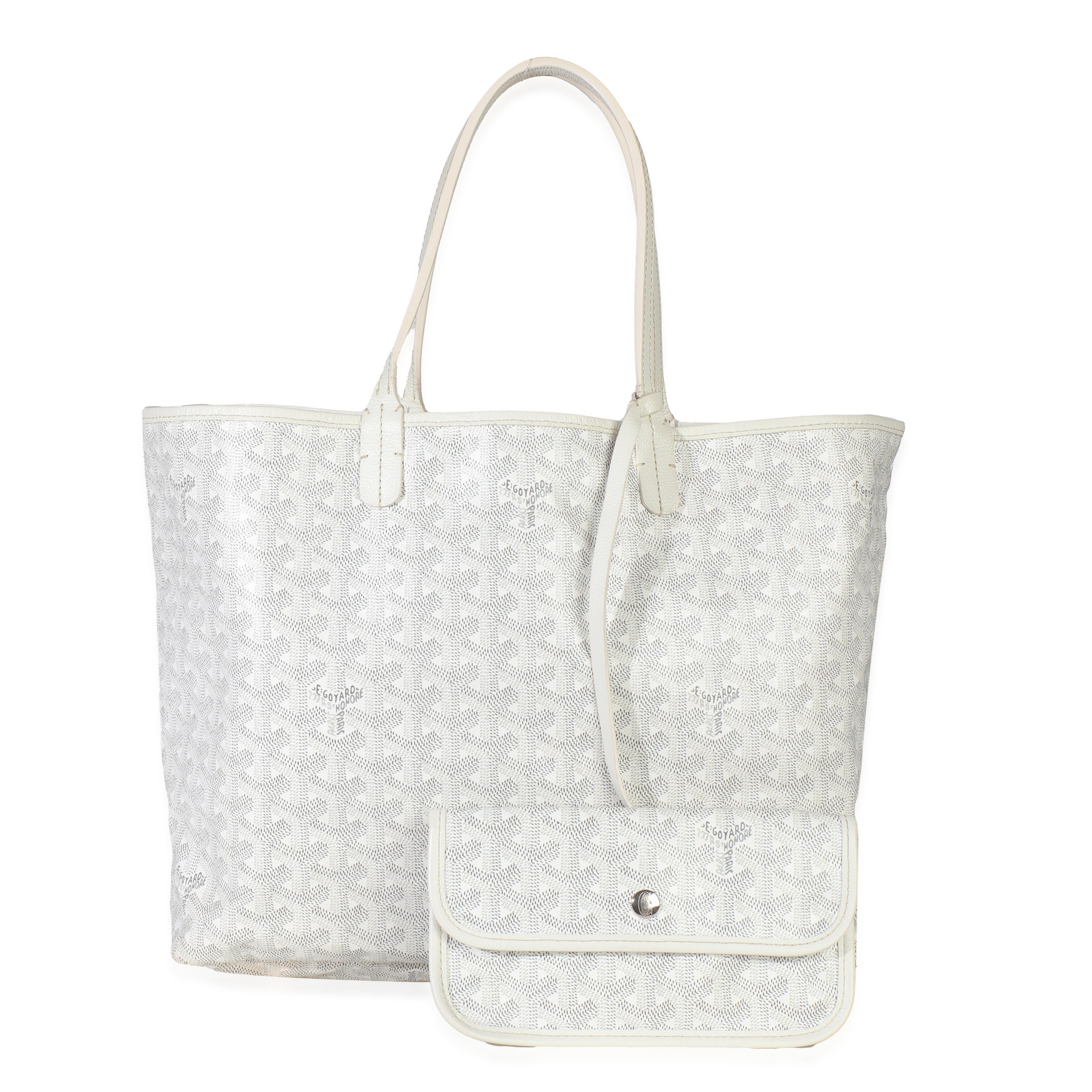 Goyard White Goyardine Canvas Saint Louis PM