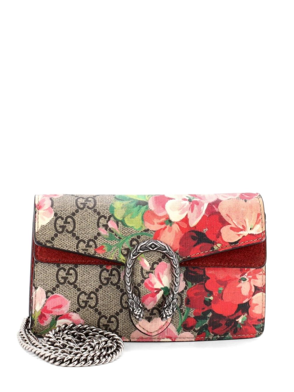 Dionysus Bag Blooms Print GG Coated Canvas Super Mini crossbody bag