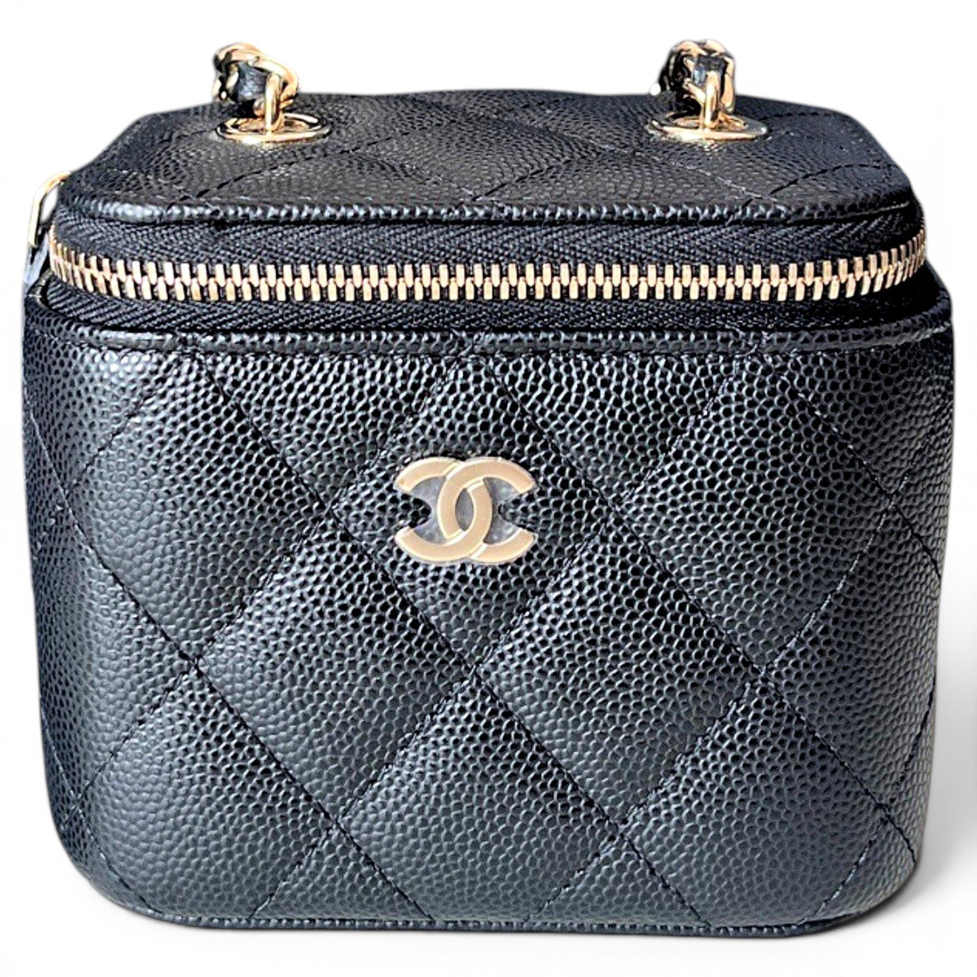 Vanity leather handbag