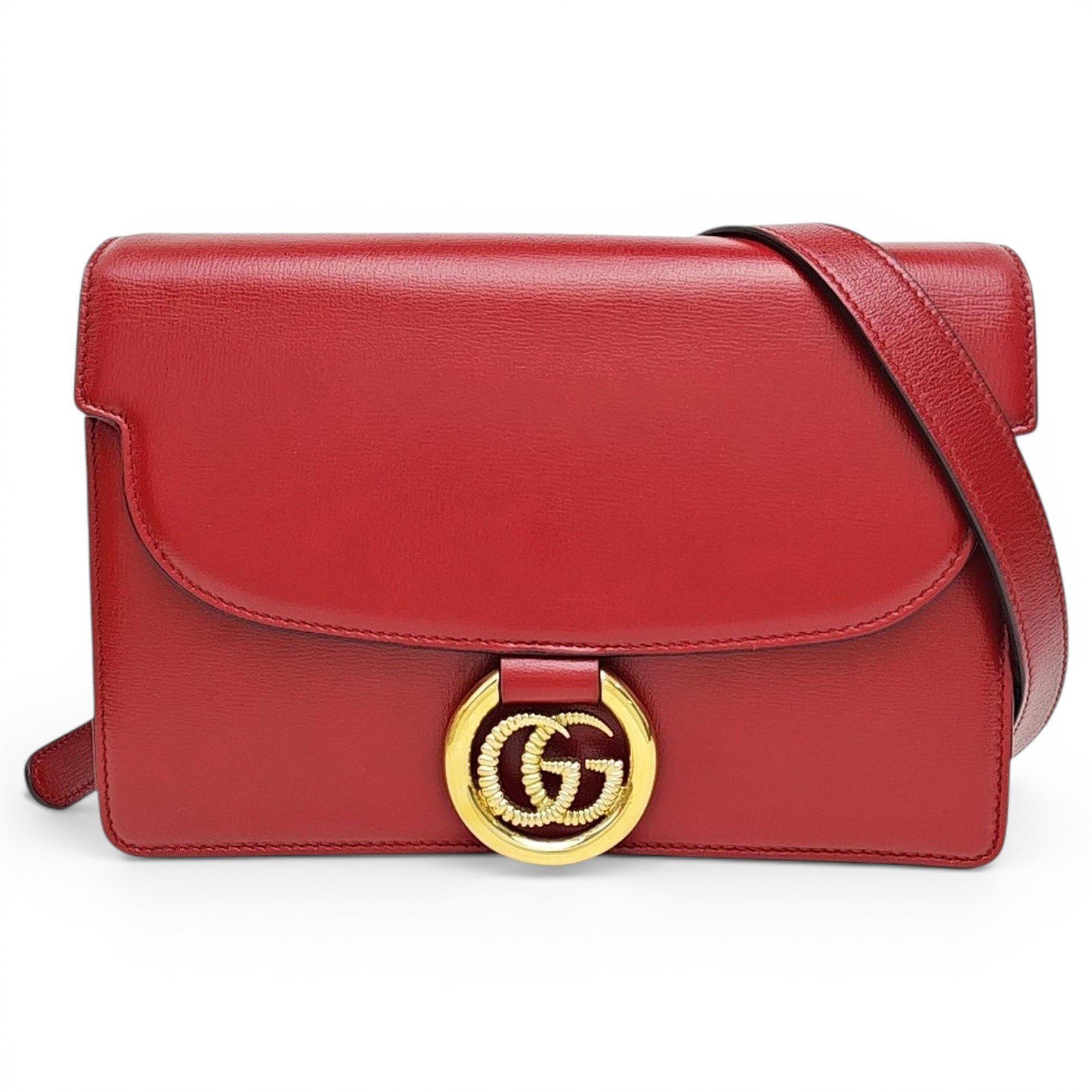 GG Ring leather handbag