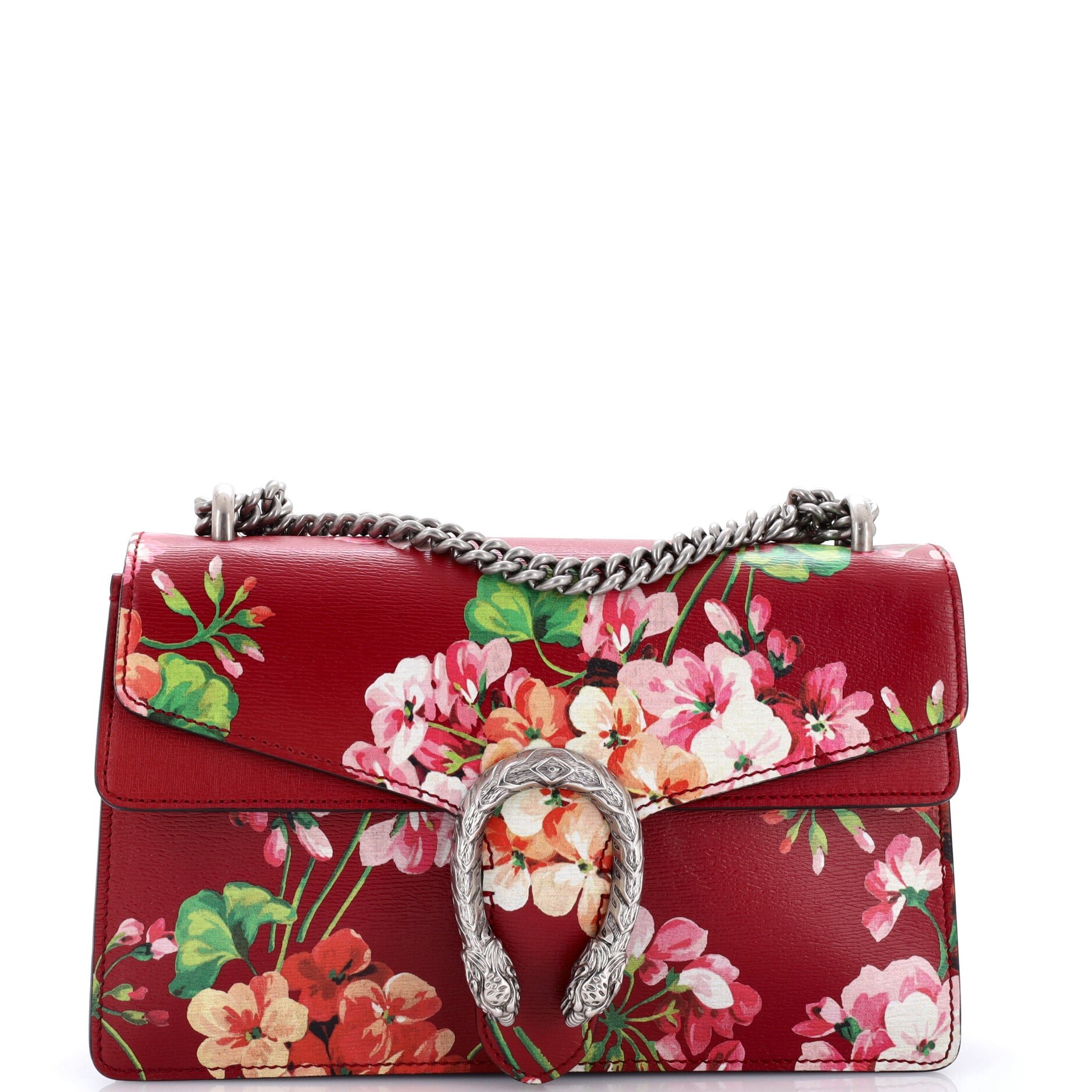 Dionysus Bag Blooms Print Leather Small