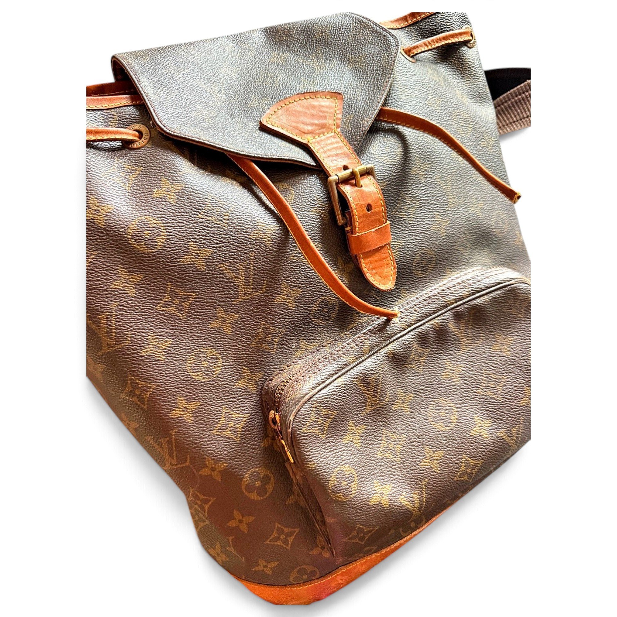 Montsouris Vintage leather backpack