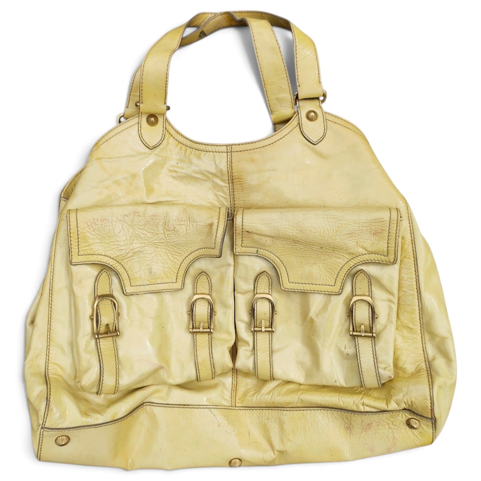 Patent leather handbag