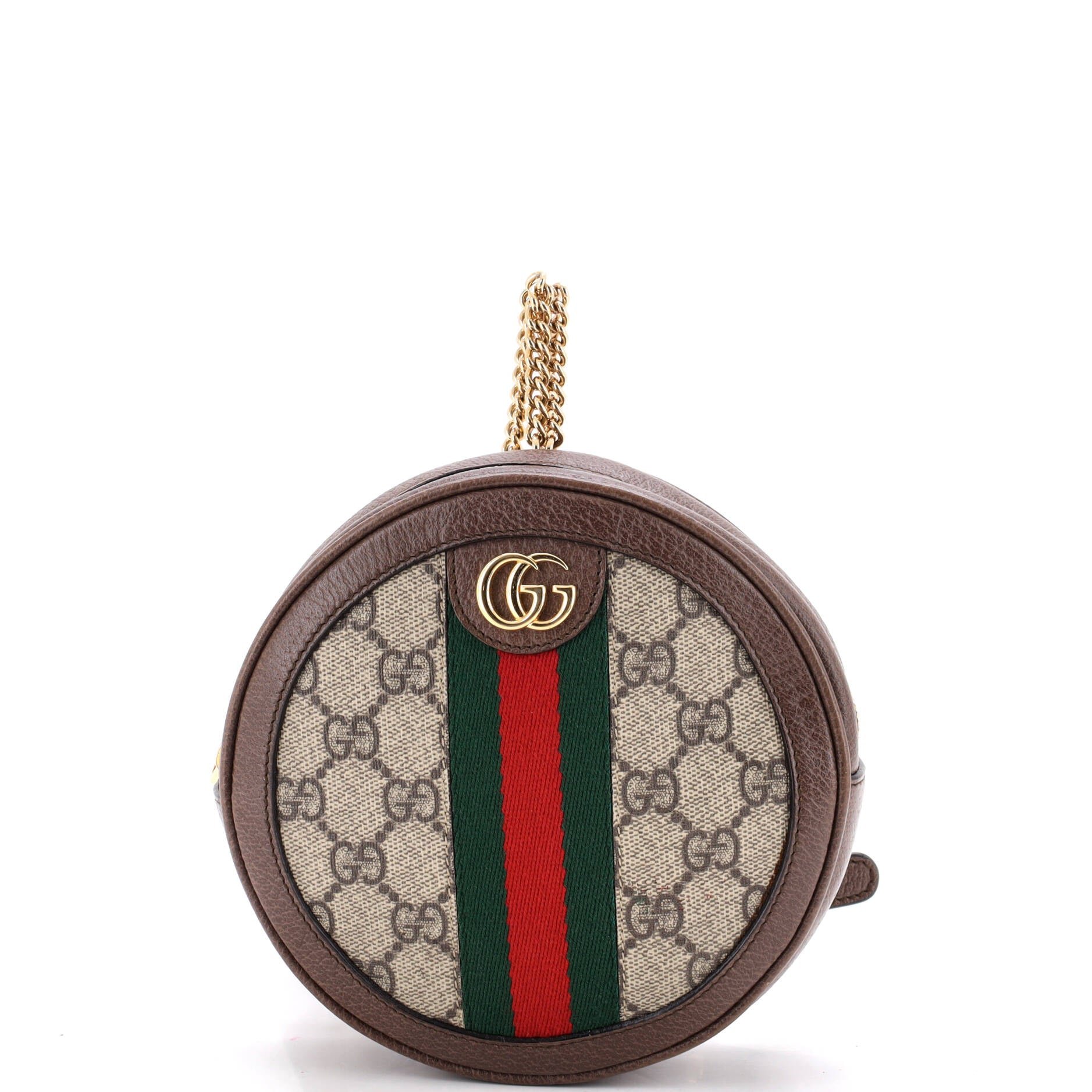 Ophidia Round Backpack GG Coated Canvas Mini