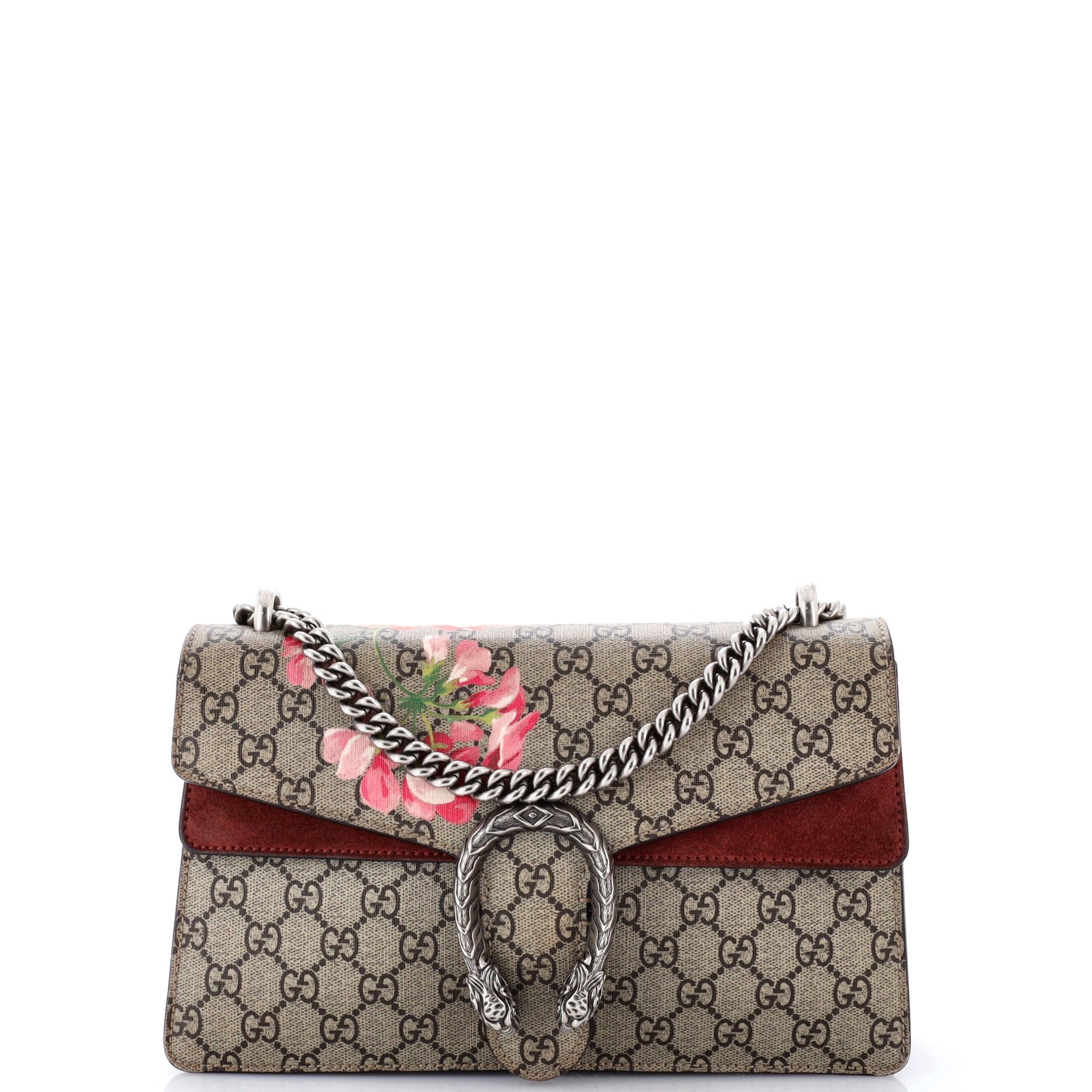 Dionysus Bag Blooms Print GG Coated Canvas Small