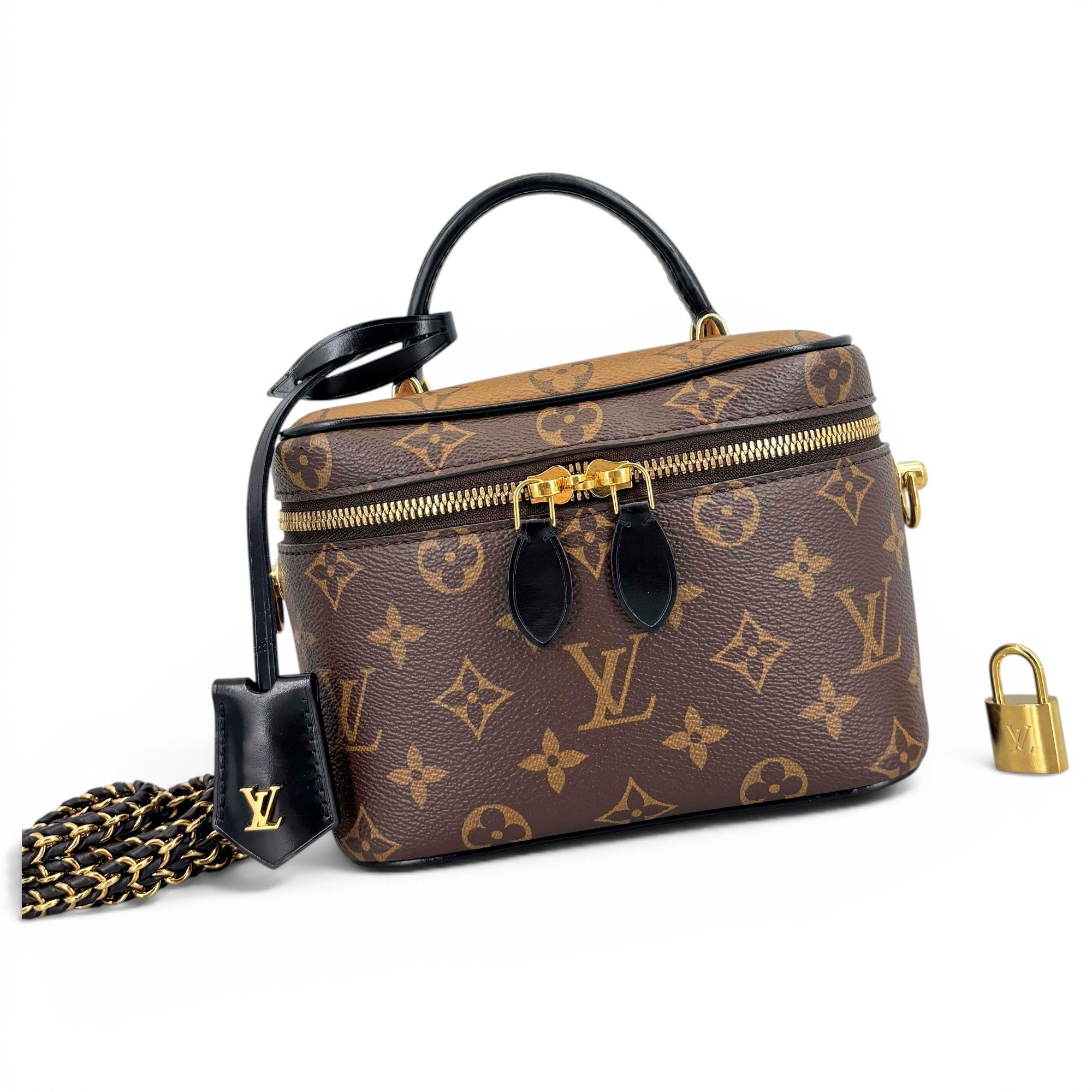 Vanity leather handbag