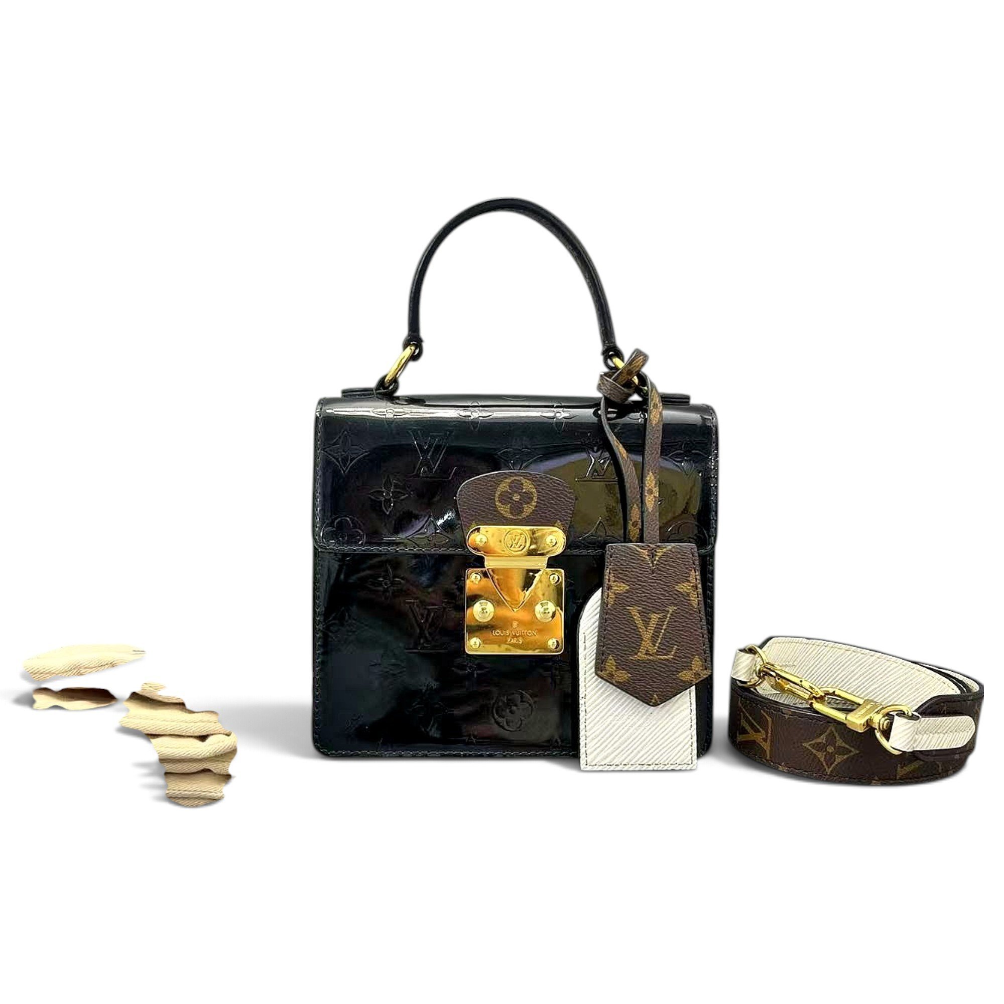 Patent leather handbag