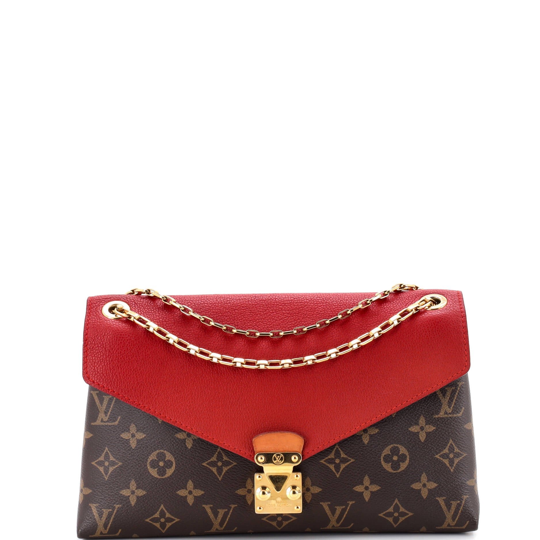 Pallas Chain Shoulder Bag Monogram Canvas and Calfskin