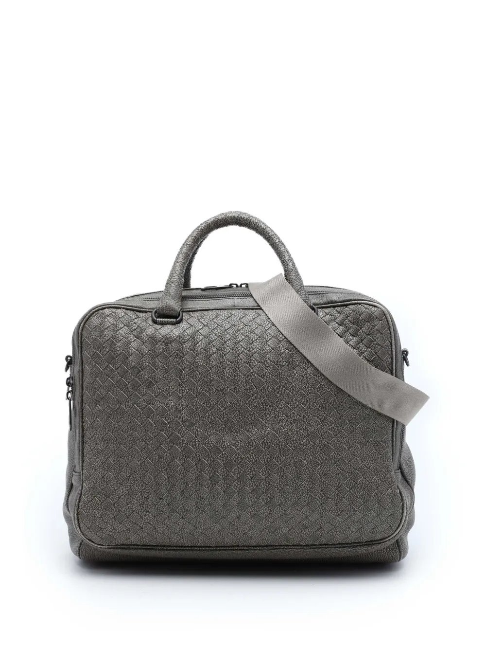 2012-2026 Grained Calfskin Intrecciato business bag