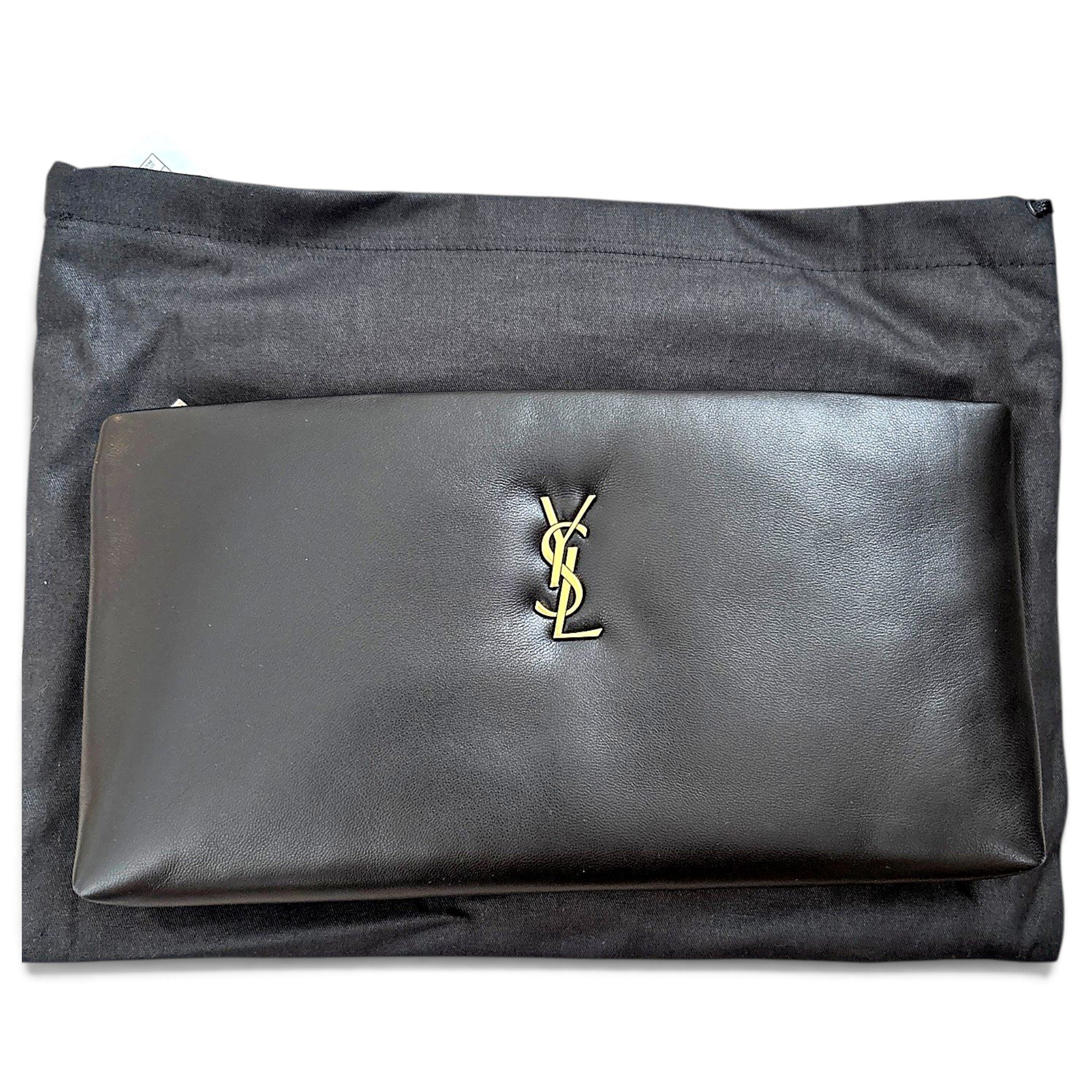 Leather clutch bag