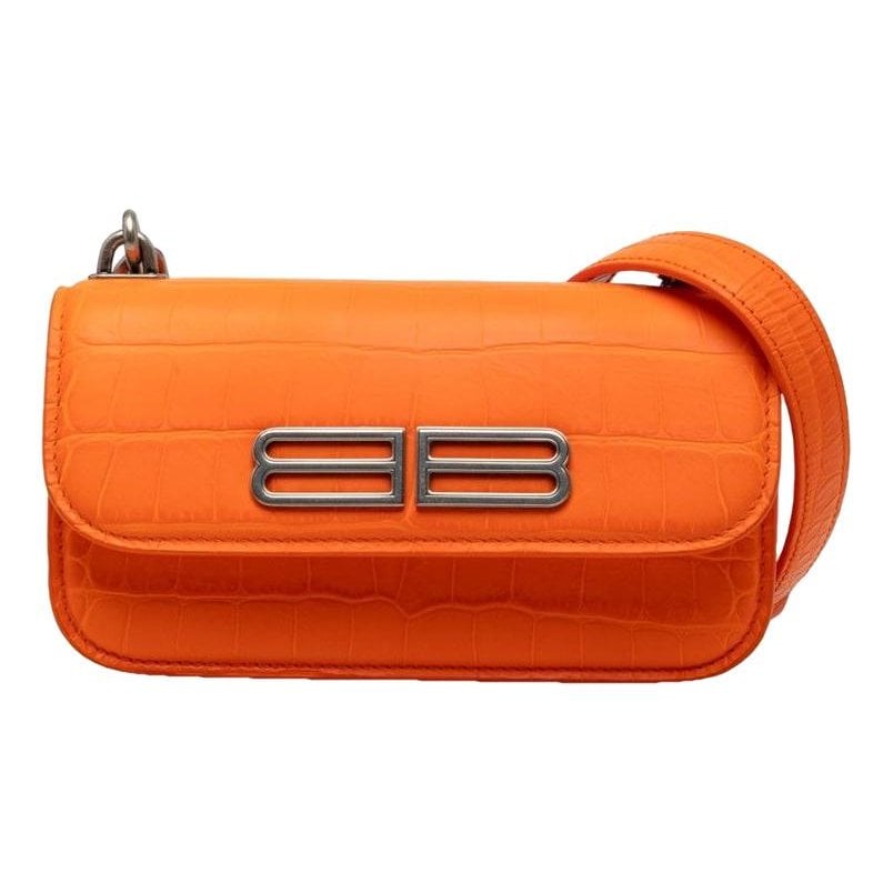 Hardware leather crossbody bag