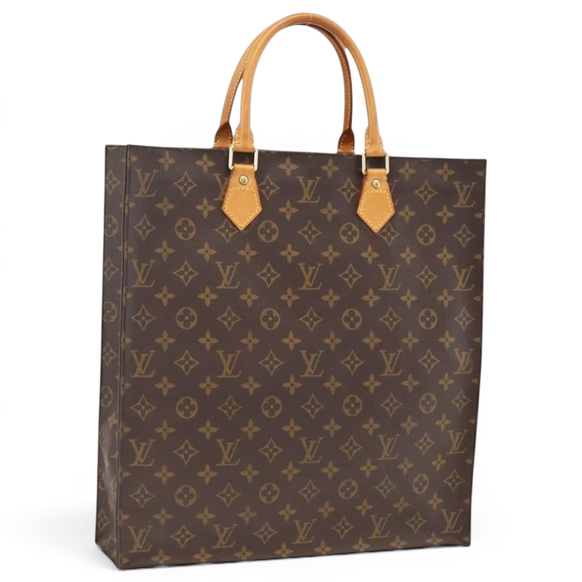 Plat leather tote