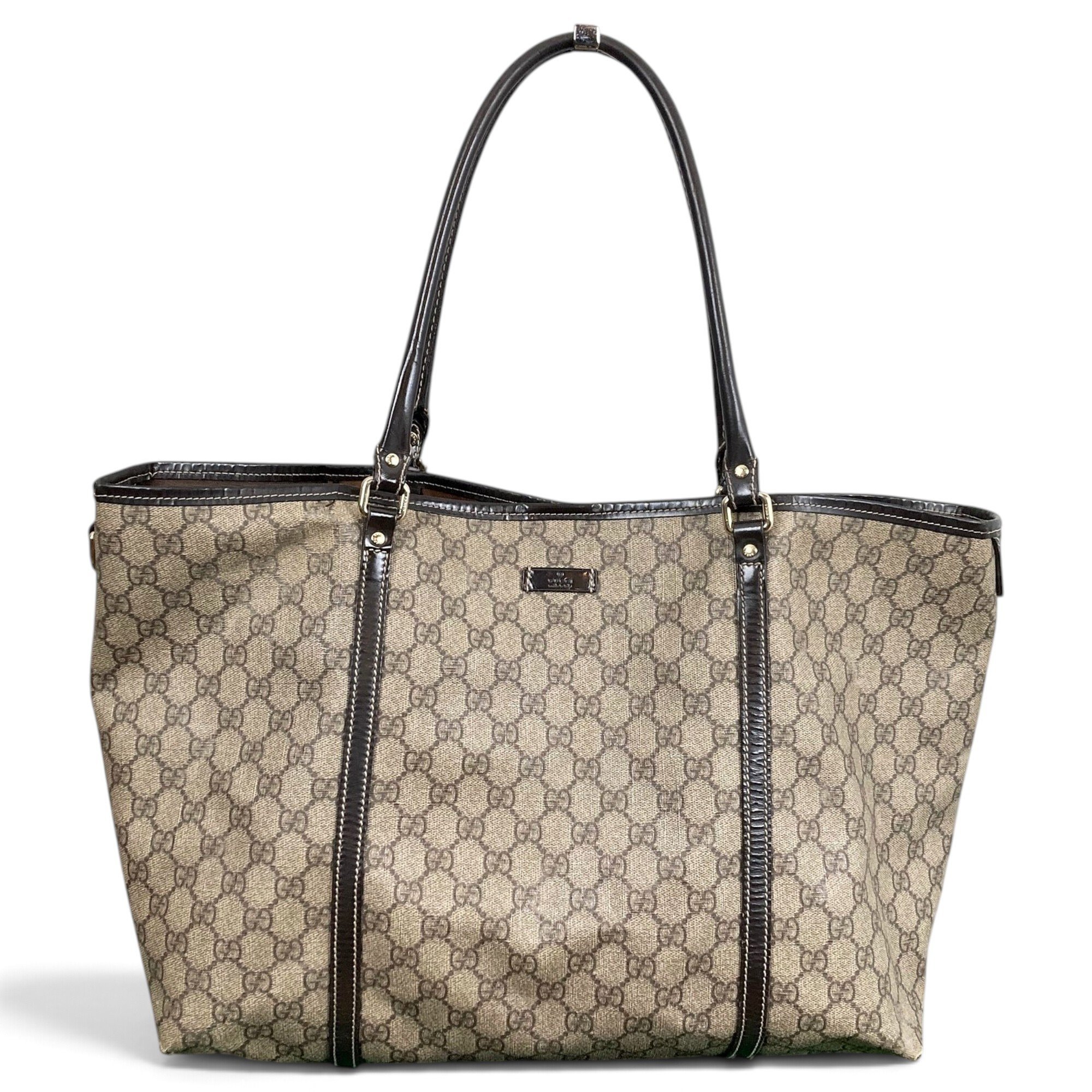 Patent leather tote