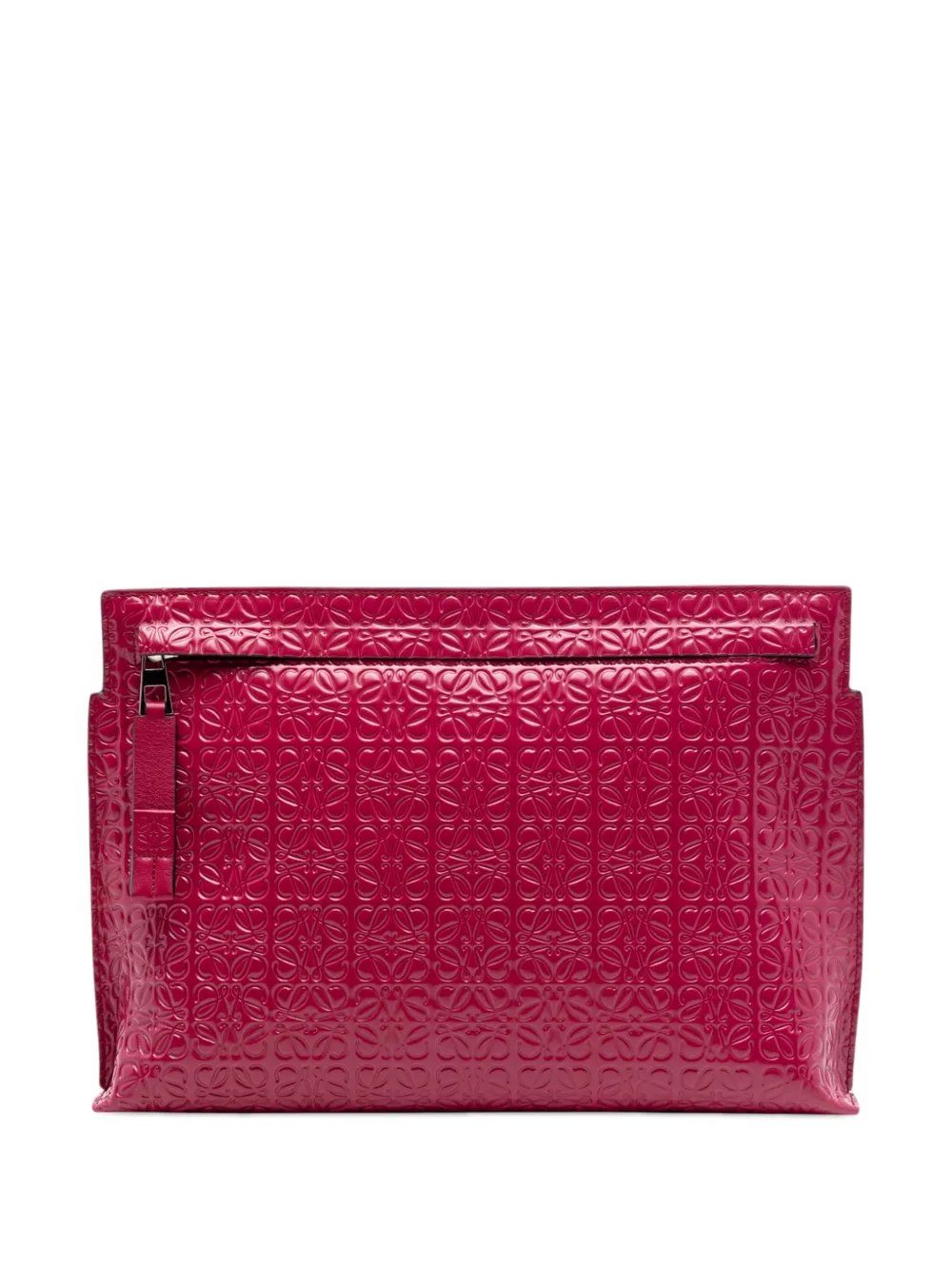 2015-2026 Embossed Calfskin Anagram Repeat T Pouch clutch bag