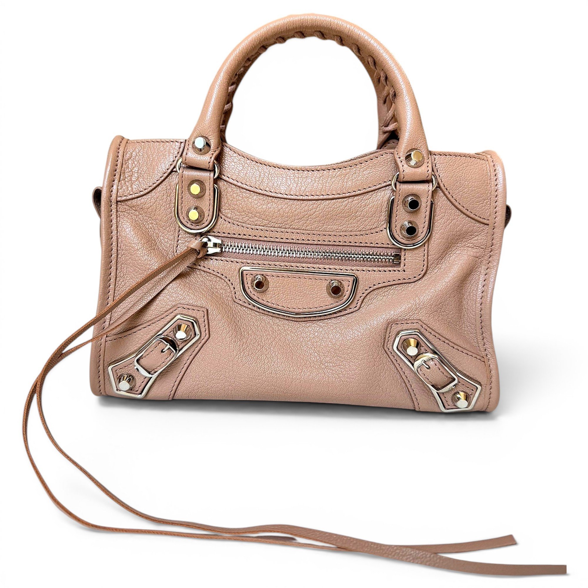 Classic Metalic leather handbag
