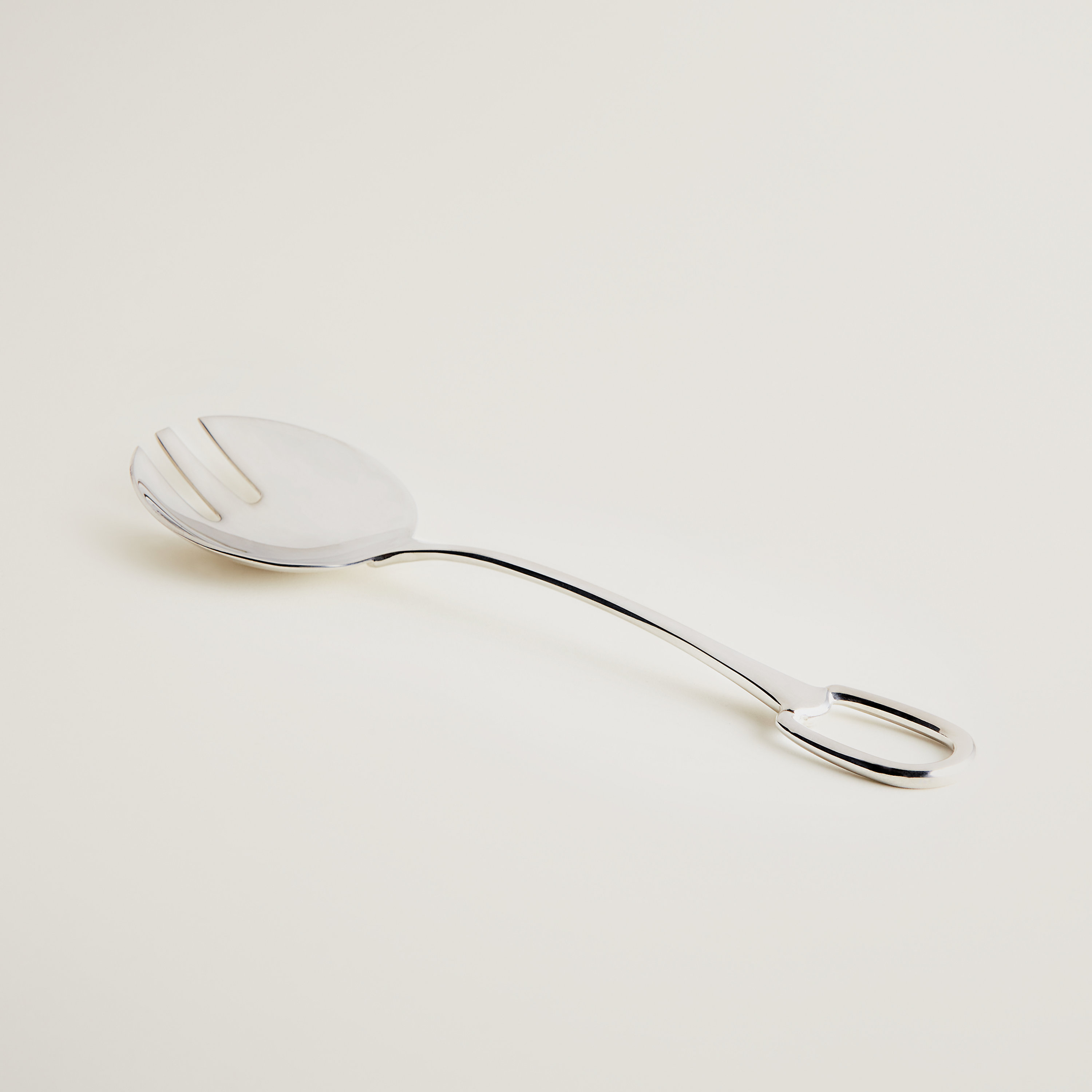 Attelage silver salad serving fork