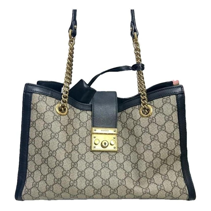 Padlock leather mini bag