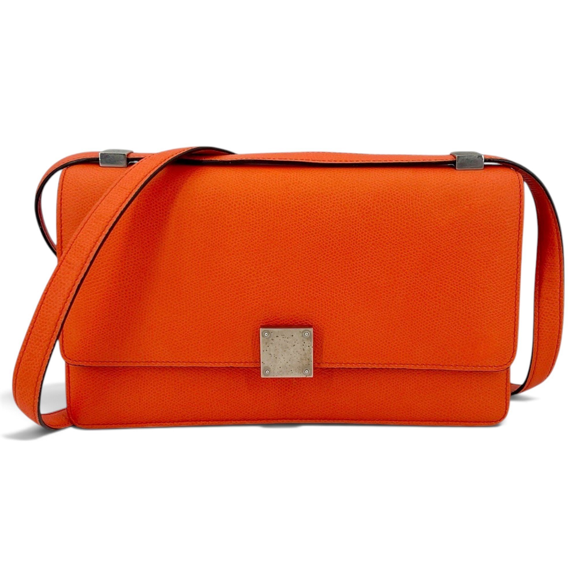 Case flap leather crossbody bag