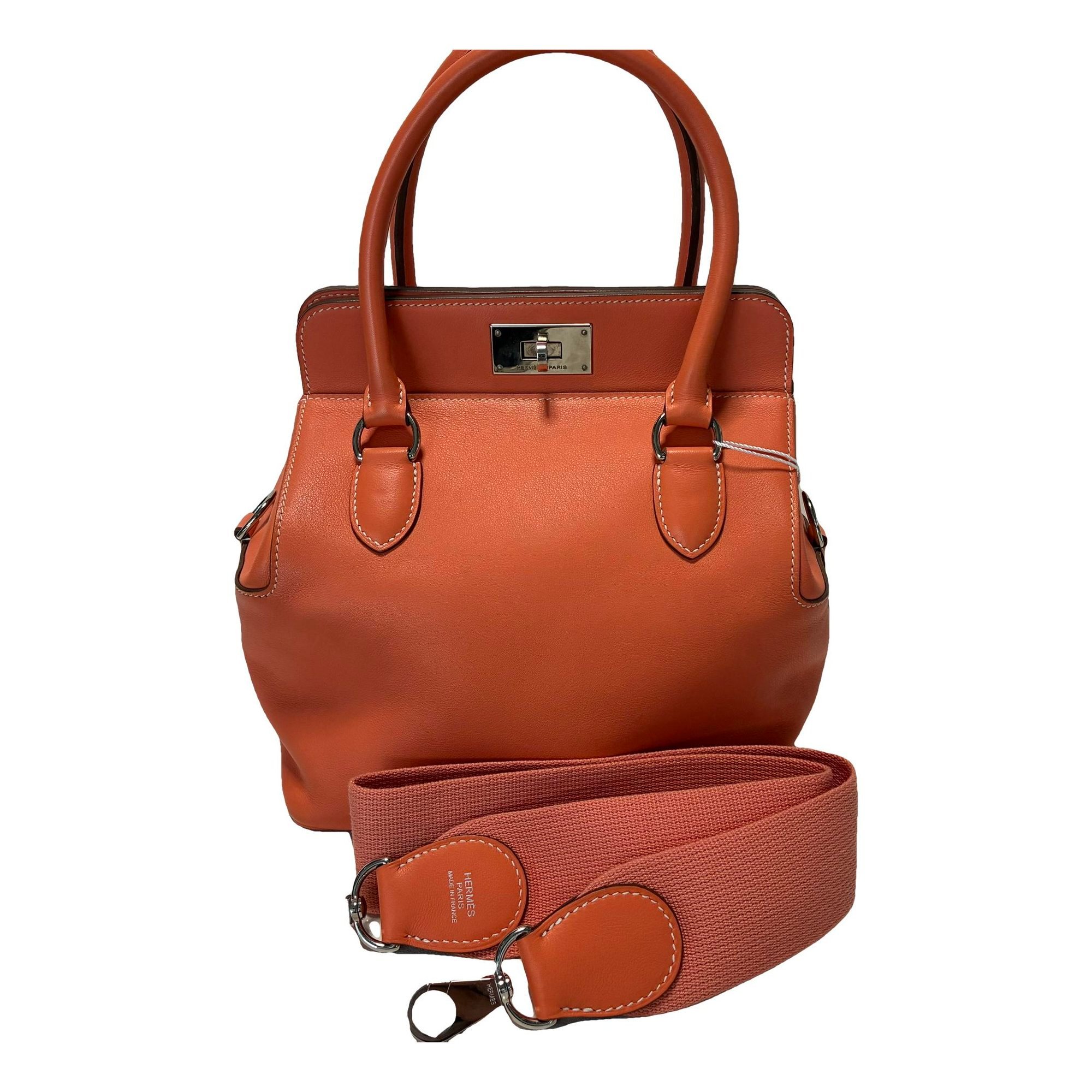 Toolbox leather handbag
