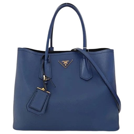 Double leather handbag