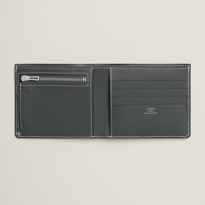 Gris Misty H Sellier Compact Wallet