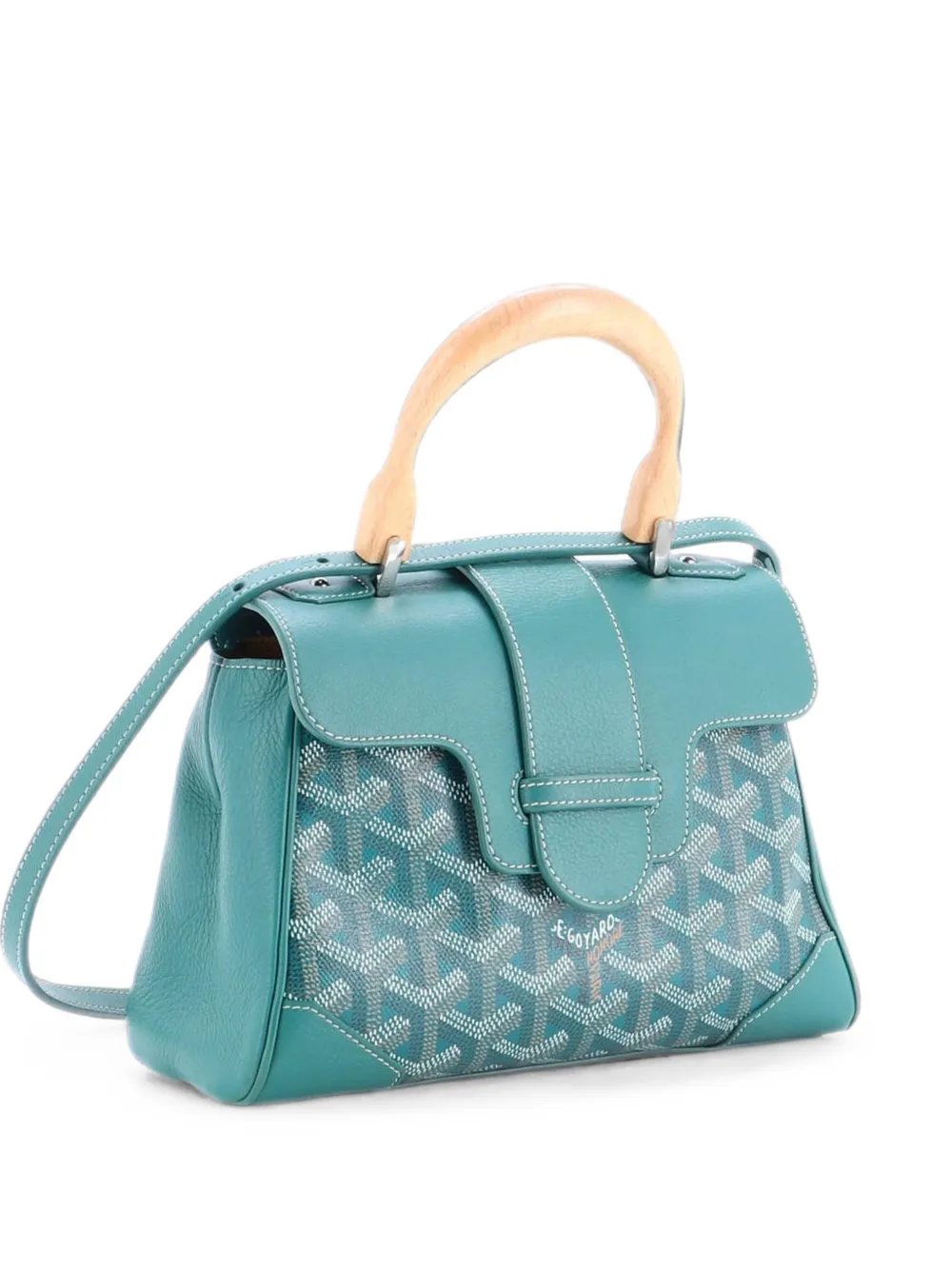 Saigon Top Handle Bag Coated Canvas with Leather Mini shoulder bag