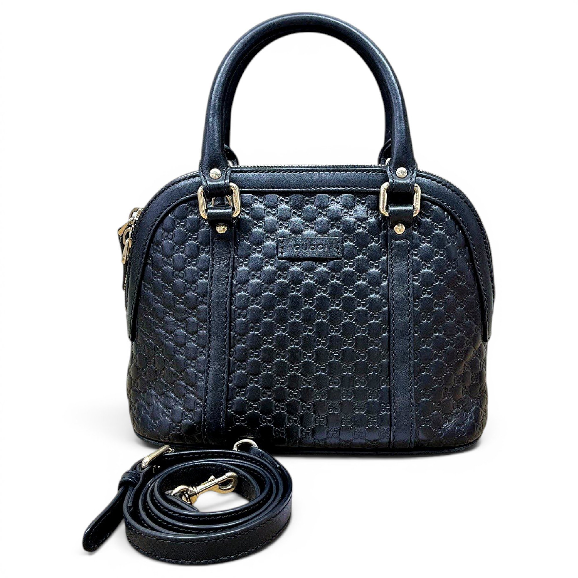 Dôme leather handbag