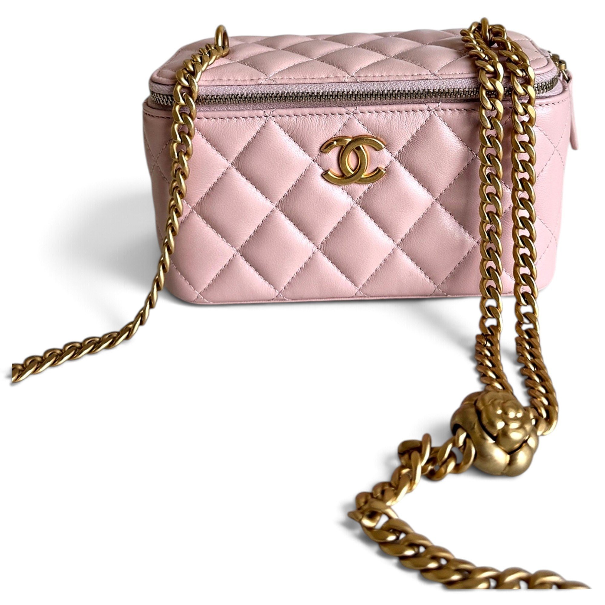 Vanity leather handbag