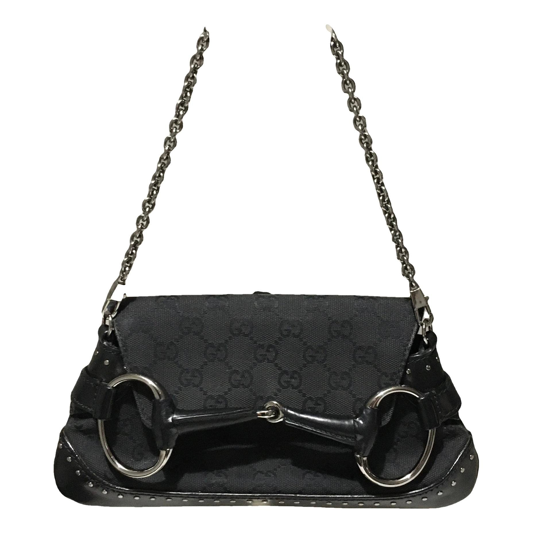Horsebit Chain cloth handbag
