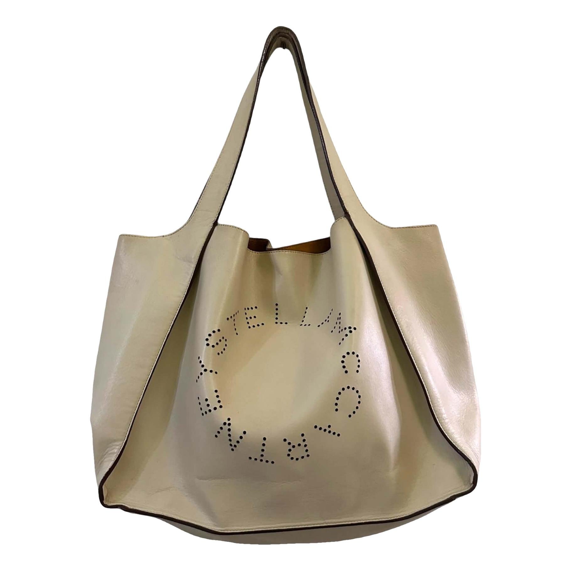 Logo leather tote