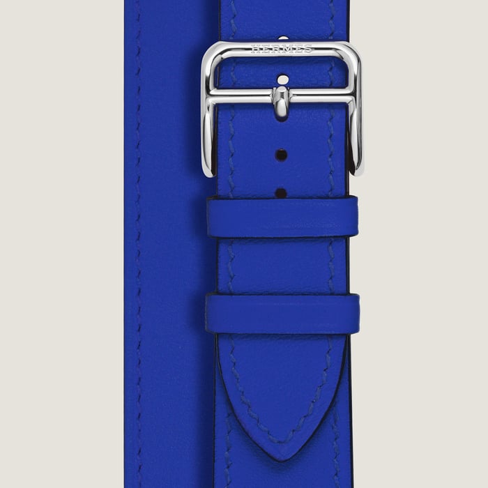 Bleu Électrique Heure H Medium Model 30 MM Double Tour Watch Strap