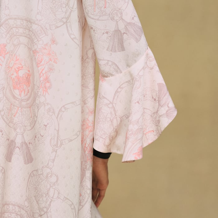 Rose Opaline "Aux Champs Remix" Flared Short Dress