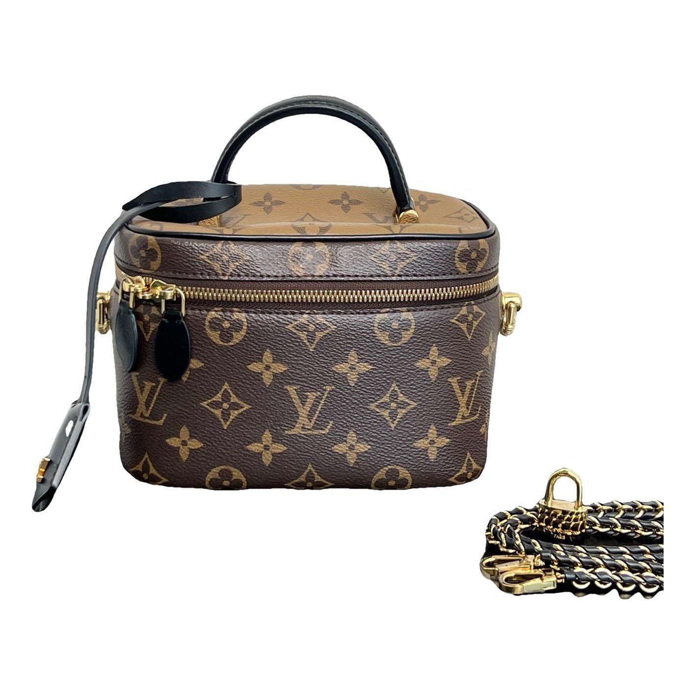 Vanity leather handbag