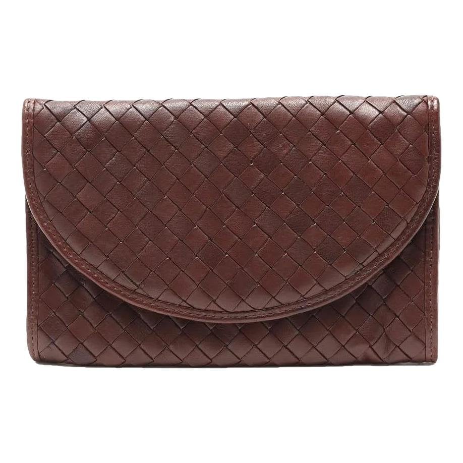 Leather clutch bag