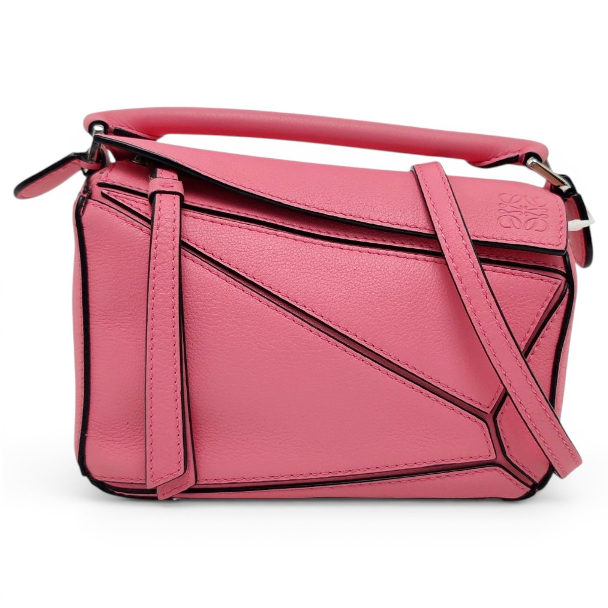 Puzzle leather handbag