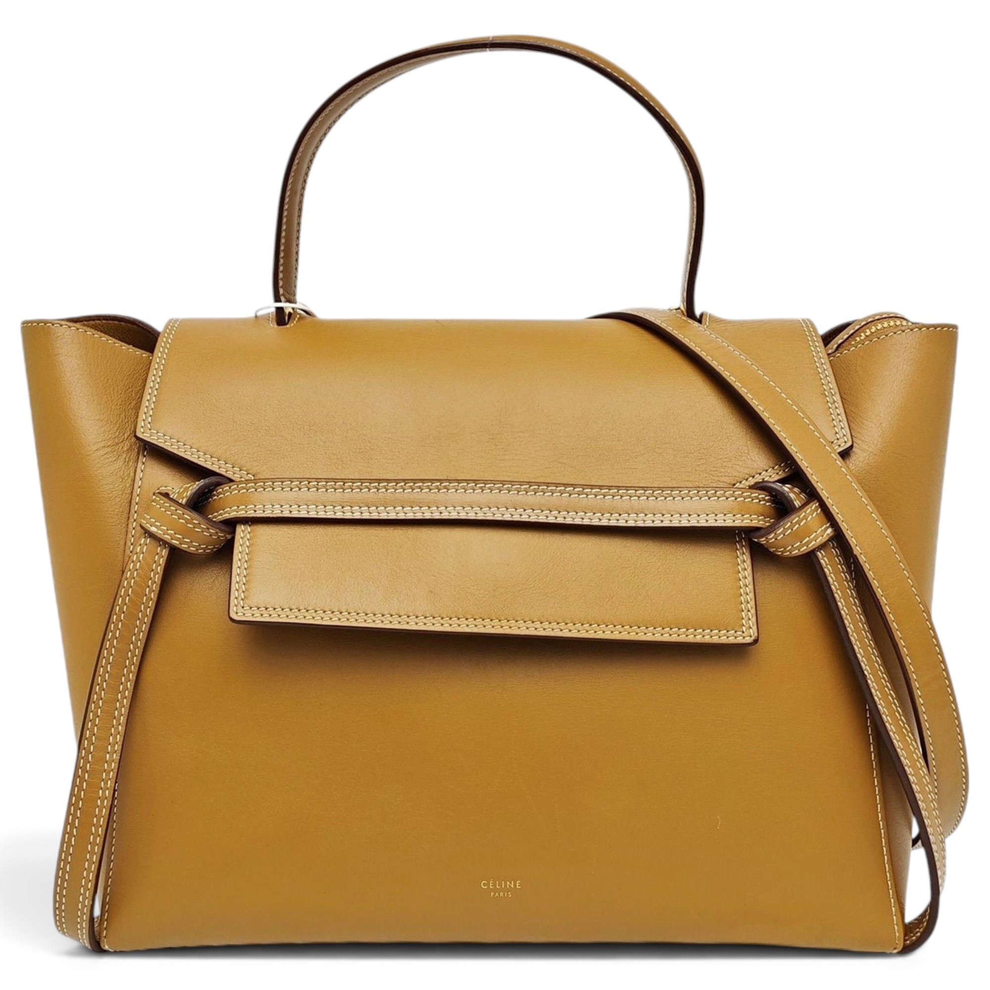 Belt leather handbag