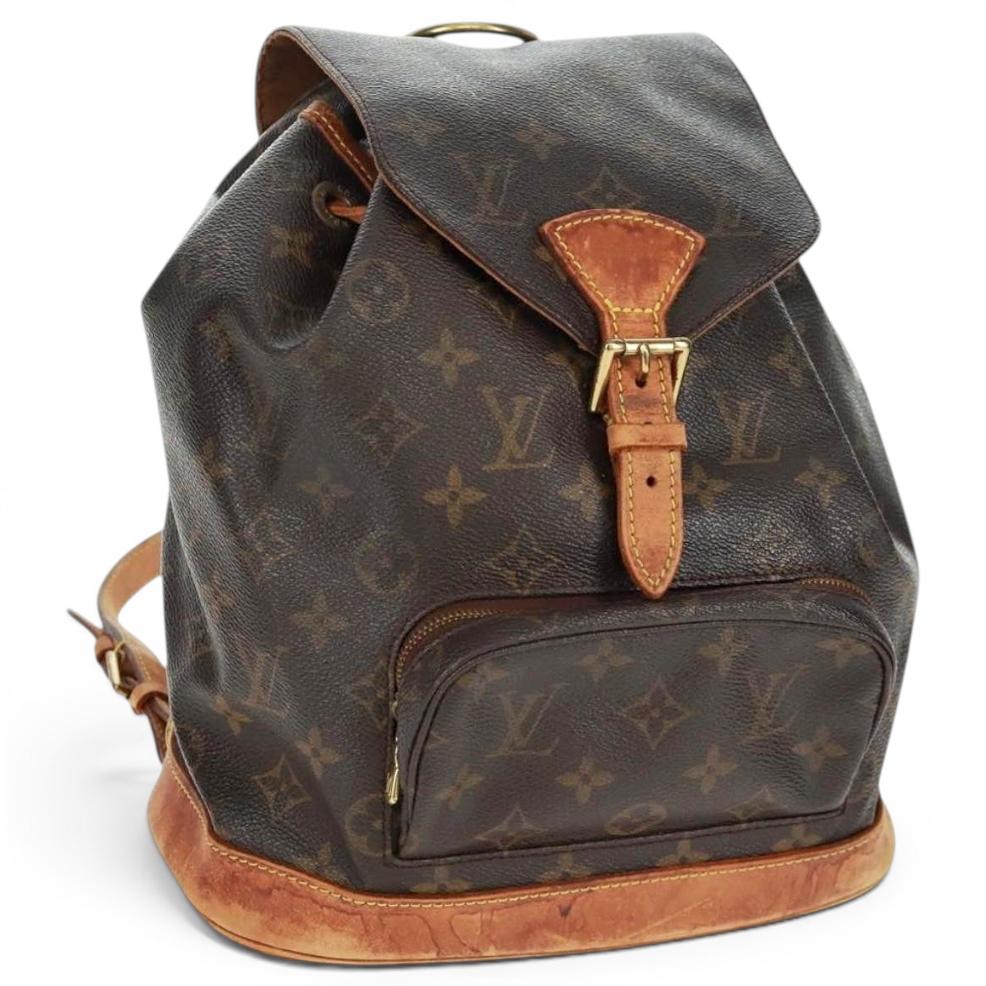 Montsouris Vintage leather backpack