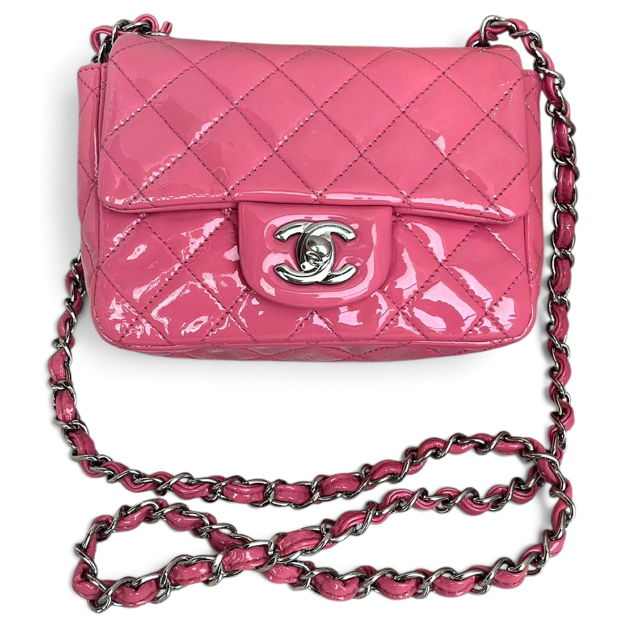 Patent leather handbag