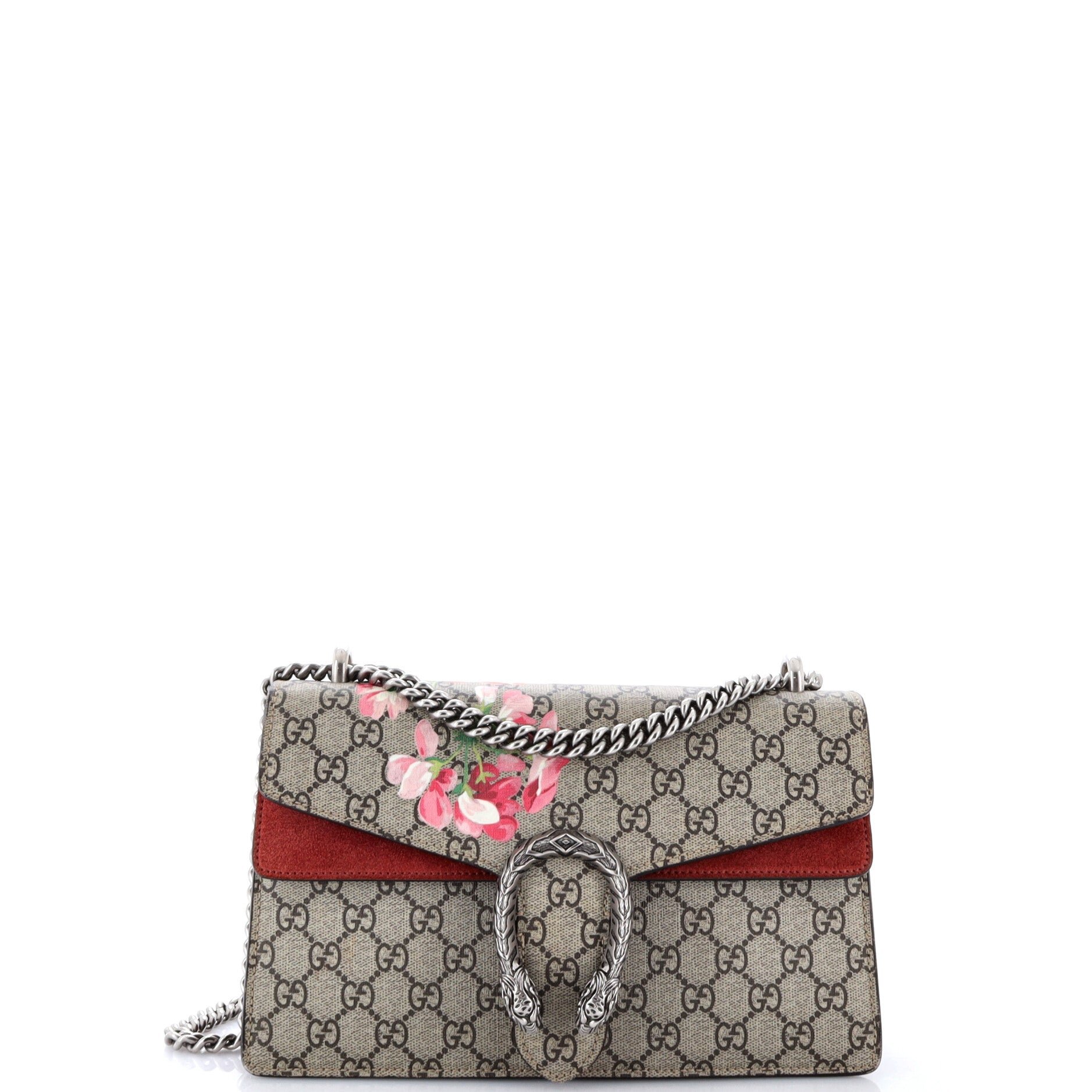 Dionysus Bag Blooms Print GG Coated Canvas Small