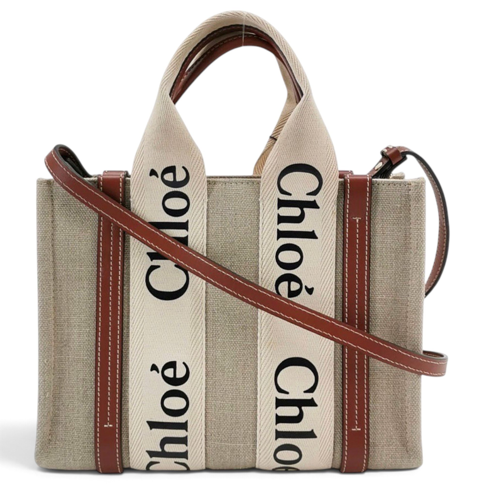 Chloe Woody leather tote
