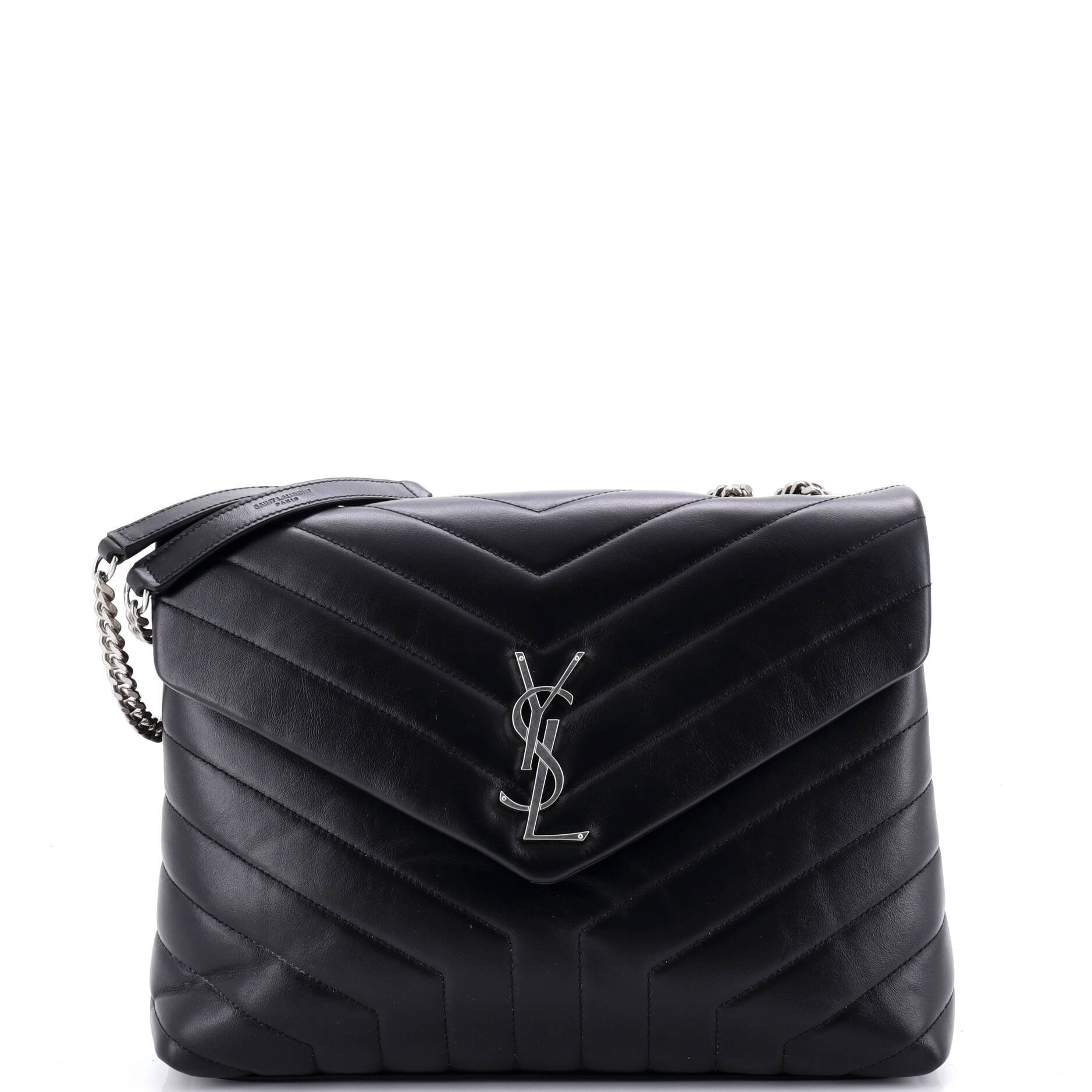 Saint Laurent Loulou Shoulder Bag Matelasse Chevron Leather Medium