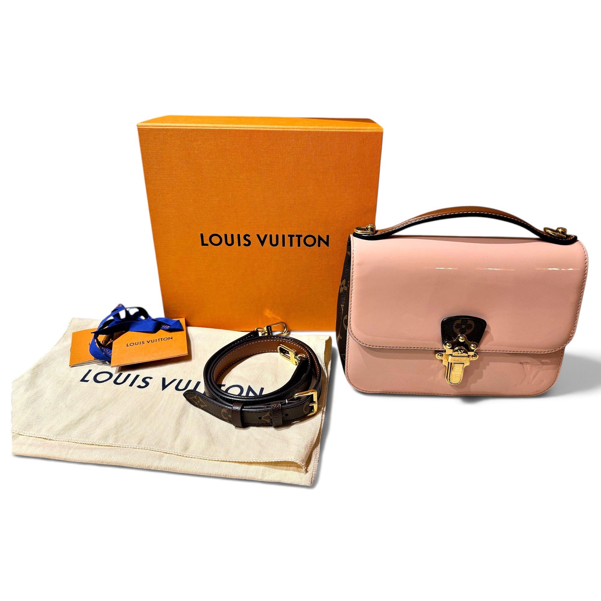 Cherrywood patent leather crossbody bag